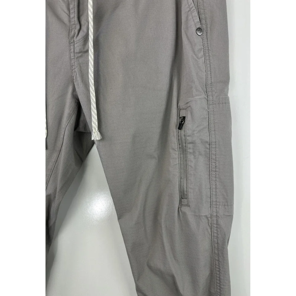 Vuori Climber Ripstop Pants Drawstring Stretch Elastic Waist Gray Tan Small - Picture 6 of 13